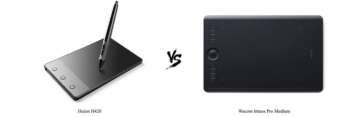 Huion H420 vs Wacom Intuos Pro Medium